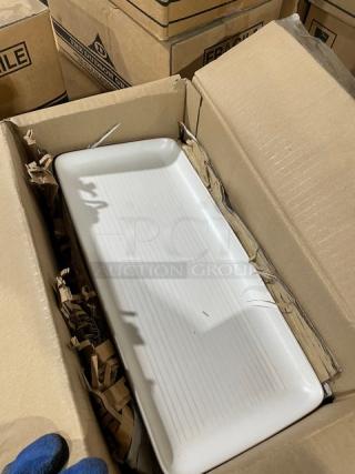 New In The Box! Dudson Commercial Pearl Ceramic Chef's Trays! Model: 4EVP955R! 14X Your Bid!