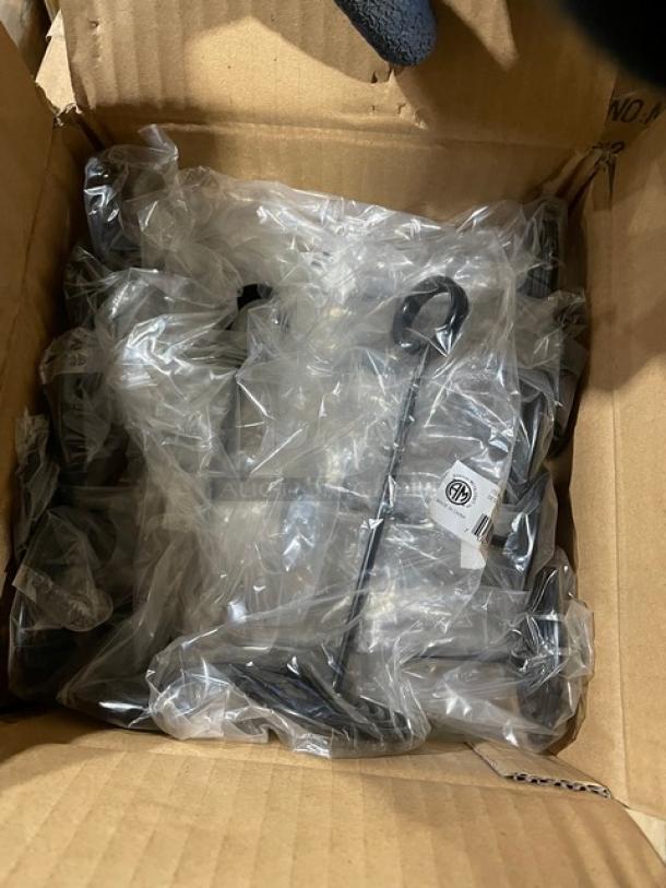 All New In The Box! Mixed Pallet! Environ Compostable 12oz. Kraft Hot Cups! With 100% Compostable Heavyweight Cutlery Knifes! With American Metalcraft 6" Black Swirl Base Card/Number Holders! With Cambro 1/9 Size Food Pan Covers! With American Metalcraft White Rolled Rim 8oz. Oblong Vintage Enamelware Bowls With Blue Rims! 30X Your Bid! - Image 9 of 12