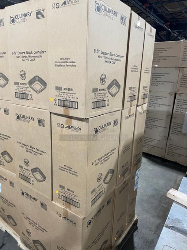 New In The Box! Culinary Squares Commercial Polypropylene 8.5" Heat Tolerant/Microwave-Safe Black Food Storage Containers! 27X Your Bid! - Image 4 of 8