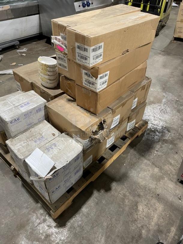 All New In The Box! High Quality Mixed Pallet! Oneida Oval 20oz. Bone White Porcelain Tundra Bakers Dish! With American Metalcraft Round 1.1oz. White Porcelain Sauce/Seasoning Dish! With WNA Yellow Medium Well 1-3/4" Steer Steak Markers! With CAC China 5 1/2" Round Amercian White Stoneware (Ceramic) Coupe Plates! With Dudson Evo Pearl 11.5" White Stoneware Deep Plates!  35X Your Bid! - Image 4 of 14