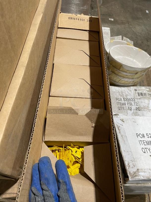 All New In The Box! High Quality Mixed Pallet! Oneida Oval 20oz. Bone White Porcelain Tundra Bakers Dish! With American Metalcraft Round 1.1oz. White Porcelain Sauce/Seasoning Dish! With WNA Yellow Medium Well 1-3/4" Steer Steak Markers! With CAC China 5 1/2" Round Amercian White Stoneware (Ceramic) Coupe Plates! With Dudson Evo Pearl 11.5" White Stoneware Deep Plates!  35X Your Bid! - Image 8 of 14