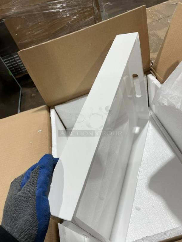 New In The Box! Lancaster Commercial Products Wescon Series White Lacquered MDF Medium Size Serving Trays! Model: 0911001WHT6! 12X Your Bid! - Image 8 of 12
