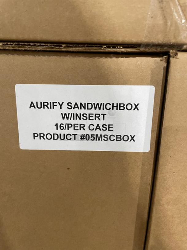 New In The Box! Aurify Disposable Sandwich Boxes & Inserts! 20X Your Bid! - Image 5 of 8
