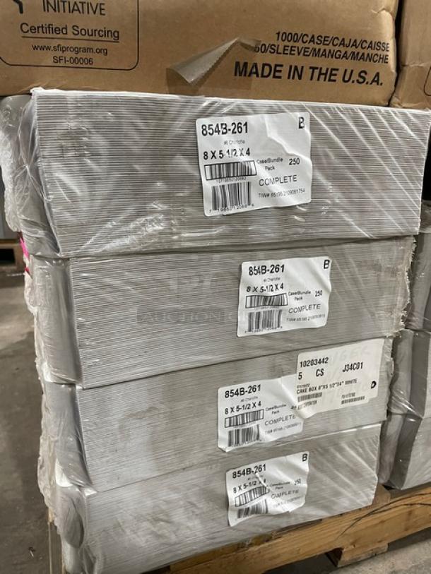 All New In The Box! Mixed Pallet! Graphic Packing 10oz Paper Hot Cups! With MicroRAve Black Polypropylene Platters & Clear PETE Lid Combos! With Hoffmaster Earth Wise Recycled 2-Ply Embossed Guest Towels! With White 8x5-1/2x4 Cake Bakery Boxes! 29X Your Bid! - Image 4 of 7
