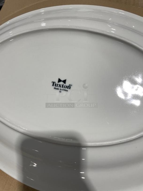 New In The Box! Tuxton Naples 45 Ristorante E Pizzeria Series Eggshell High Quality Oval Dinnerware Platters! 24X Your Bid! - Image 10 of 11