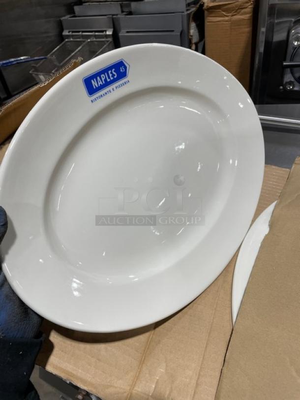 New In The Box! Tuxton Naples 45 Ristorante E Pizzeria Series Eggshell High Quality Oval Dinnerware Platters! 24X Your Bid! - Image 8 of 11
