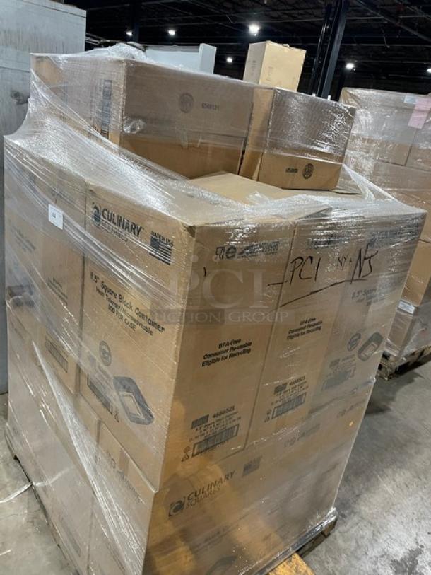 New In The Box! Culinary Squares Commercial 8.5" Square Black Heat Tolerant/Microwavable Food Containers! 20X Your Bid! - Image 8 of 8