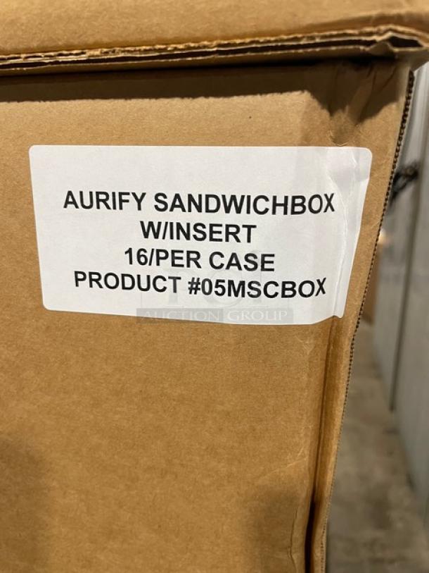 New In The Box! Aurify Disposable Sandwich Boxes & Inserts! 19X Your Bid! - Image 5 of 8