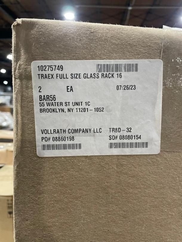 All New In The Box! Mixed Pallet! Vollrath Fine Wire Mesh Strainers! With Moducup 12oz Paper Hot Cups! With Pactiv 12oz White Hot Cups! With WNA CheckMate 14" Polystyrene Catering Trays! With Arcoroc 5-1/4oz Granite Rocks Glasses! With FOH Porcelain White 5oz Cinch Pourers! With Vollrath Traex Series Full-Size Beige 16-Compartment Glass Racks! 28X Your Bid! - Image 6 of 9