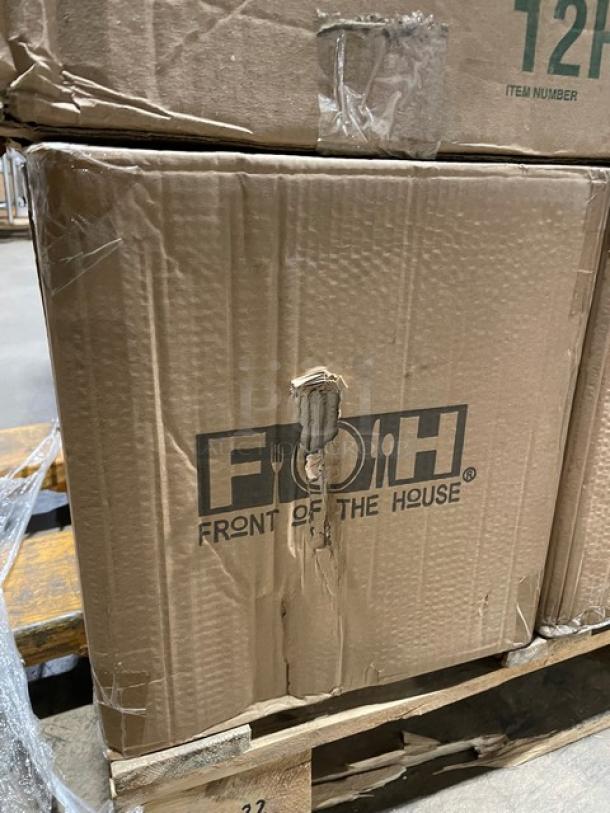 All New In The Box! Mixed Pallet! Vollrath Fine Wire Mesh Strainers! With Moducup 12oz Paper Hot Cups! With Pactiv 12oz White Hot Cups! With WNA CheckMate 14" Polystyrene Catering Trays! With Arcoroc 5-1/4oz Granite Rocks Glasses! With FOH Porcelain White 5oz Cinch Pourers! With Vollrath Traex Series Full-Size Beige 16-Compartment Glass Racks! 28X Your Bid! - Image 8 of 9