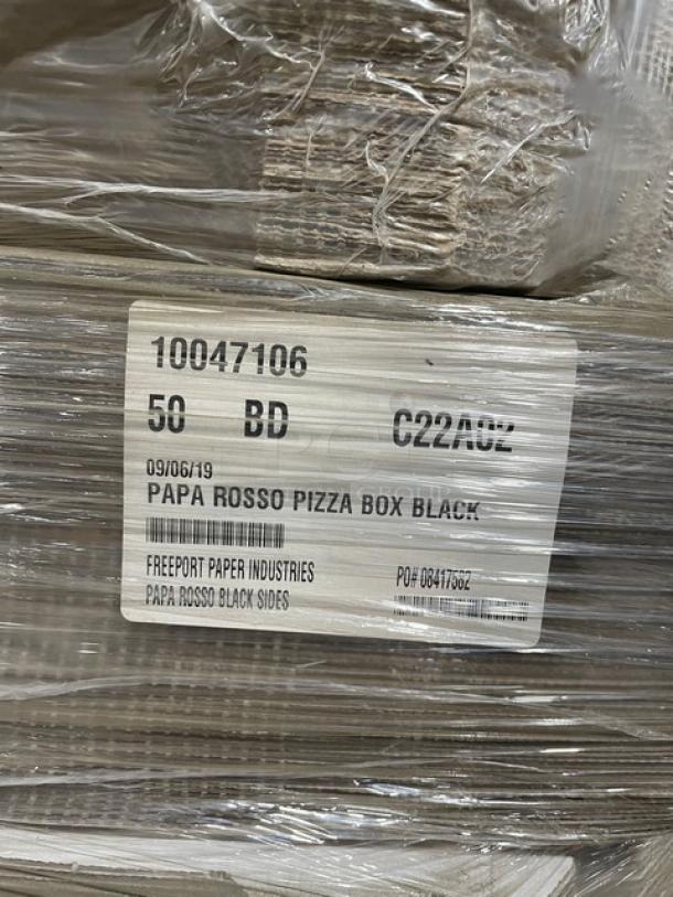 New! Wrapped On Pallet! Freeport Paper Industries Commercial Cardboard Papa Rosso Pizza Boxes! All One Money! - Image 4 of 6