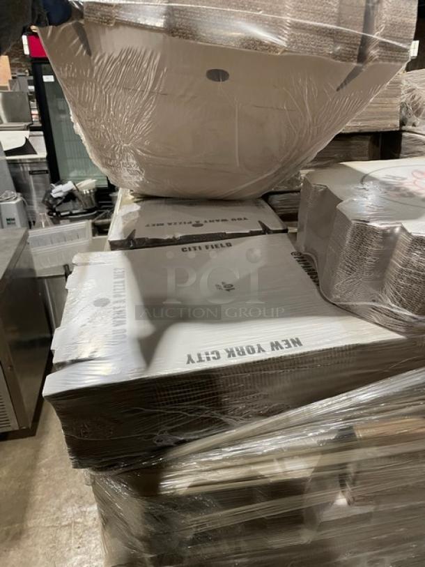 New! Wrapped On Pallet! Freeport Paper Industries Commercial Cardboard Papa Rosso Pizza Boxes! All One Money! - Image 6 of 6