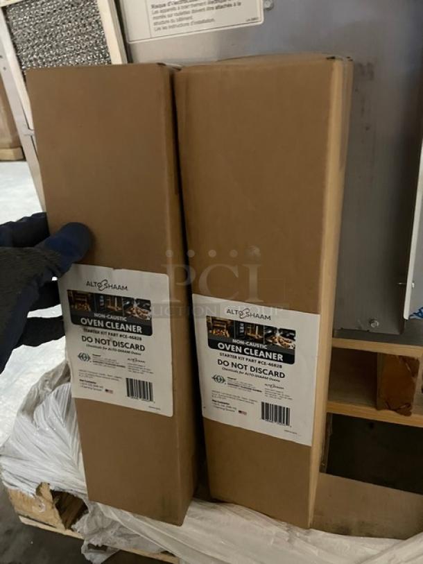 Brand New! Alto-Shaam! Late Model 2021! Vector H Series Commercial Stainless Steel Electric Powered Half Size Ventless Multi-Cook Oven! With 3 Individual Cooking Chambers! With Touchscreen Controls! With New In The Box Alto-Shaam Non-Caustic Oven Cleaner! Model: VMC-H3 SN: 3045839-1! 208-240V! On Legs! - Image 10 of 11