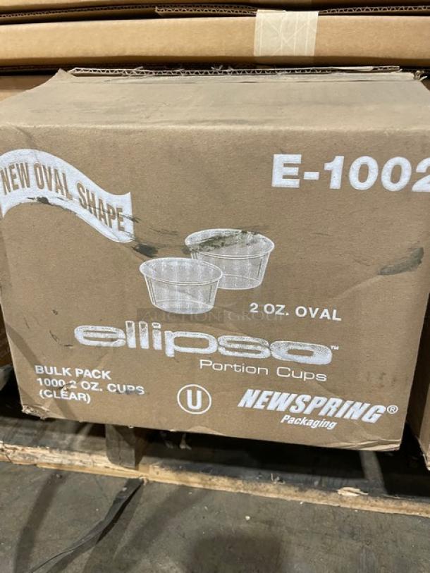 All New In The Box! Mixed Pallet! NewSpring Ellipso 2oz Clear Oval Souffle/Portion Cups! With 26"x26" Tabletop Sheets! 16X Your Bid! - Image 5 of 8