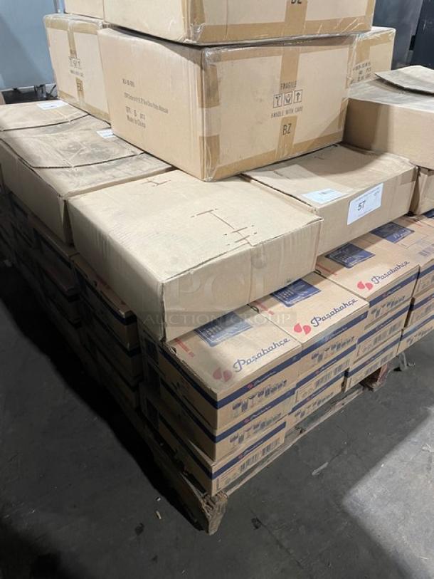 All New In The Box! High Quality Mixed Pallet! Carlisle Commercial 8oz Black Melamine Molcajete Ramekin Bowls! With Fortessa 7" Dishwasher Safe Cloche, Fits 10.75" Bone China Plates! With Figgjo Norway Handled Base Plates! With Paşabahçe Vintage Timeless 2oz Shot Glasses! 107X Your Bid! - Image 9 of 9