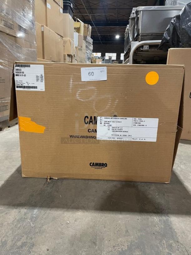 New In The Box! Cambro 3 Pack Camrack Customizable 16 Compartment Blue Glass Racks! With 3 Gray Extenders Each! Model: 16S638168! All One Money! - Image 1 of 5