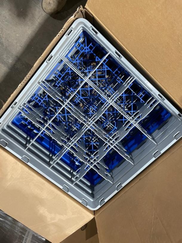 New In The Box! Cambro 3 Pack Camrack Customizable 16 Compartment Blue Glass Racks! With 3 Gray Extenders Each! Model: 16S638168! All One Money! - Image 2 of 5