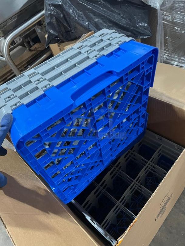 New In The Box! Cambro 3 Pack Camrack Customizable 16 Compartment Blue Glass Racks! With 3 Gray Extenders Each! Model: 16S638168! All One Money! - Image 3 of 5