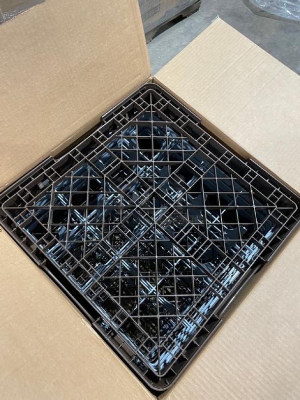New In The Box! Cambro 3 Pack Camrack Customizable 16 Compartment Brown Glass Racks! With 3 Gray Extenders Each! Model: 16S638167! All One Money! - Image 3 of 8
