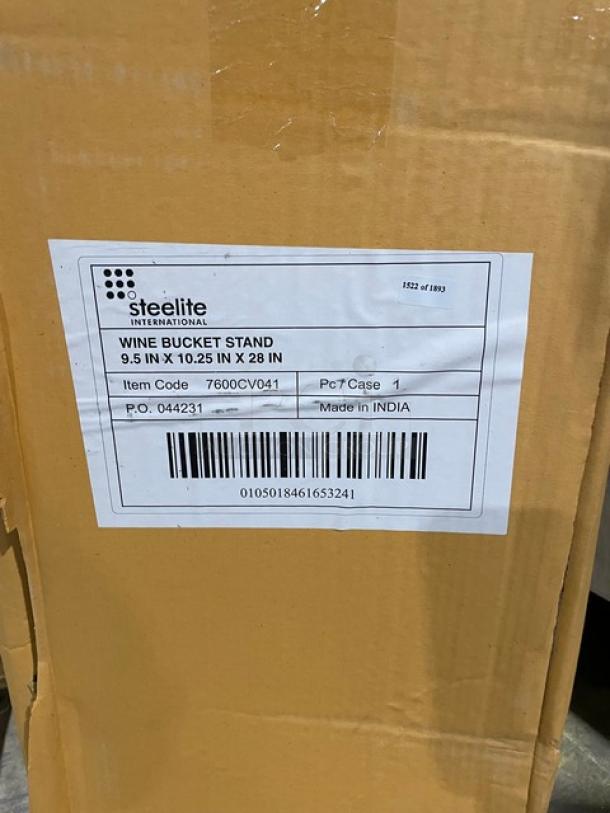 New In The Box! Steelite International Commercial Stainless Steel 10.25"x9.5"x28" Wine Bucket Stands! Model: 7600CV041! 28X Your Bid! - Image 5 of 9