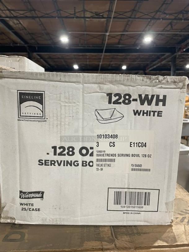 All New In The Box! Mixed Pallet! Graphic Packaging International 16oz Paper Short Buckets! With Fineline Wavetrends 128oz White Polystyrene Serving Bowls! With 8-1/4x5" Dry Wax Sheets! 24X Your Bid! - Image 6 of 7