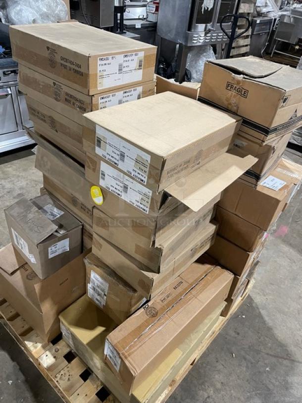 All New In The Box! Mixed Pallet! The Dudson Group Pearl White Round Footed Bowls! With Douglas Stephen Plastics 15" Black Oval Embassy Bowls! With Douglas Stephen Plastics 24oz Black Bowl/Dome Combos! With WNA Well Done 1-3/4" Tan Steer Steak Markers! With The Dudson Group Evo Granite 11.5" Deep Plates! With Flyer Large 12" Slate Serving & Display Trays! 41X Your Bid! - Image 8 of 8
