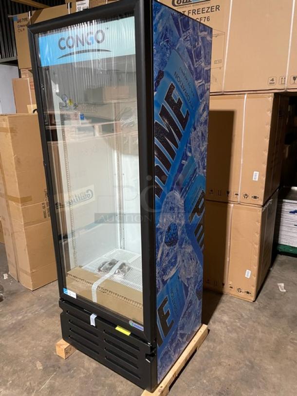 Brand New! Imbera! Late Model 2023! Commercial Single Glass Door Reach In Refrigerator Merchandiser! With Poly Coated Wire Racks! Model: G319 R2 SN: A53230302556! 115V! With Legs! - Image 2 of 9