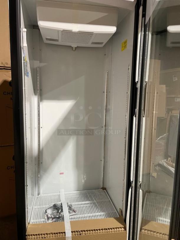 Brand New! Imbera! Late Model 2023! Commercial Single Glass Door Reach In Refrigerator Merchandiser! With Poly Coated Wire Racks! Model: G319 R2 SN: A53230302556! 115V! With Legs! - Image 5 of 9