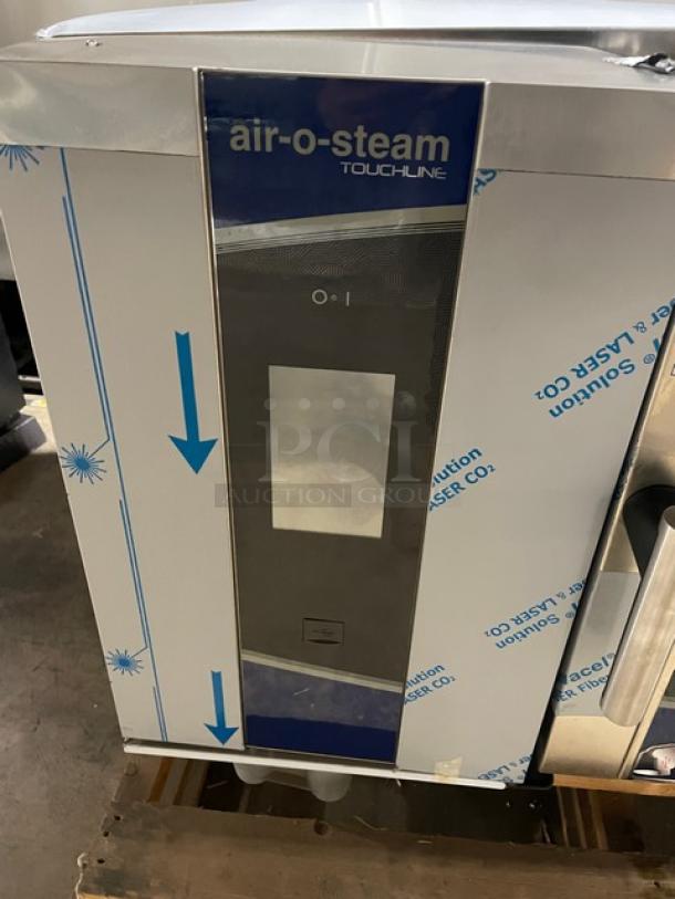New! Scratch-N-Dent! Electrolux Air-O-Steam Touchline Series Commercial Stainless Steel Natural Gas-Powered Full-Size Combi Oven! With Wire Oven Racks! With Spray Hose! Model: AOS062GTP1 SN: 71910001! 120V! On Legs! - Image 9 of 15