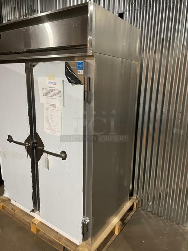 Brand New! Continental Commercial Stainless Steel Solid 2 Door Reach-In Refrigerator! With Poly Coated Wire Racks! With Door Locks & Keys! Model: 2RN SN: 16223951! 115V 1 Phase! With Casters! - Image 2 of 13