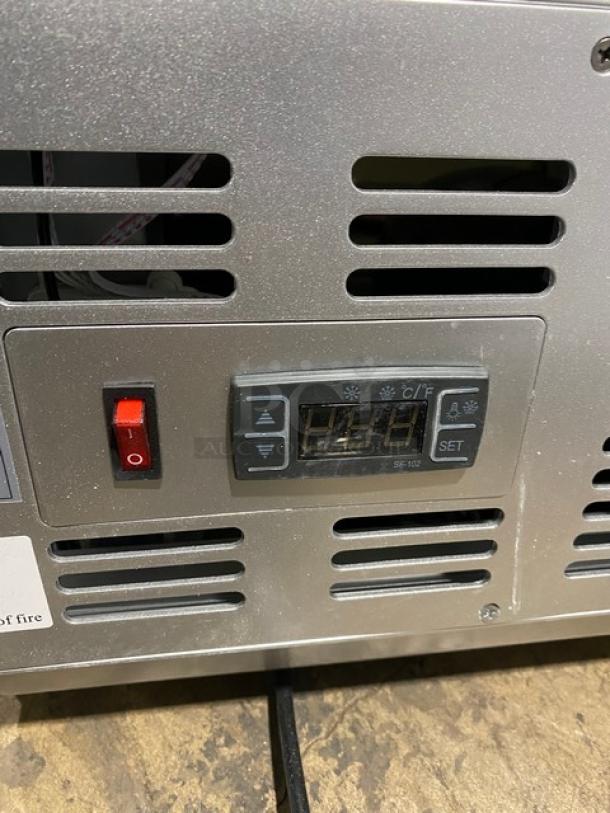 New! Scratch-N-Dent! Marchia Commercial Stainless Steel 53" Refrigerated 5-Pan Sushi Display/Showcase! With LED Lights! With Rear Sliding Glass Doors! With New Steam Table/Hotel Pans! Model: MSU150S! 110-120V! On Legs! - Image 6 of 10