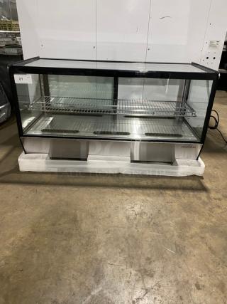 New! Scratch-N-Dent! Marchia Commercial Stainless Steel 48" Countertop Refrigerated Straight Glass Bakery Display/Showcase! With LED Lighting! With Adjustable Wire Rack! With Rear Sliding Glass Doors! Model: MDC260-ST! 110-120V!