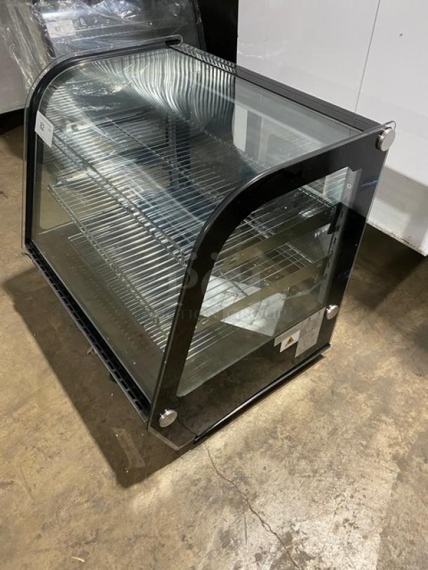 New! Scratch-N-Dent! Marchia Commercial Stainless Steel 28" Countertop Refrigerated Curved Glass Bakery Display/Showcase! With LED Lighting! With Adjustable Wire Racks! With Rear Sliding Glass Doors! Model: MDC121! 110-120V! On Legs! - Image 2 of 10