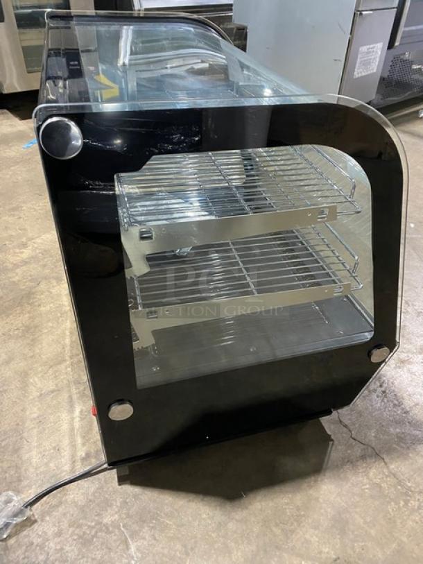 New! Scratch-N-Dent! Marchia Commercial Stainless Steel 28" Countertop Refrigerated Curved Glass Bakery Display/Showcase! With LED Lighting! With Adjustable Wire Racks! With Rear Sliding Glass Doors! Model: MDC121! 110-120V! On Legs! - Image 4 of 10