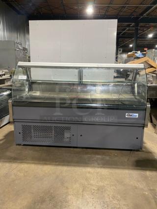 New! Scratch-N-Dent! Coldline Commercial 72″ Curved Glass Refrigerated Meat/Deli Display Merchandiser Case! With Glass Display Shelf! With LED Lighting! With Rear Sliding Glass Doors! With 8