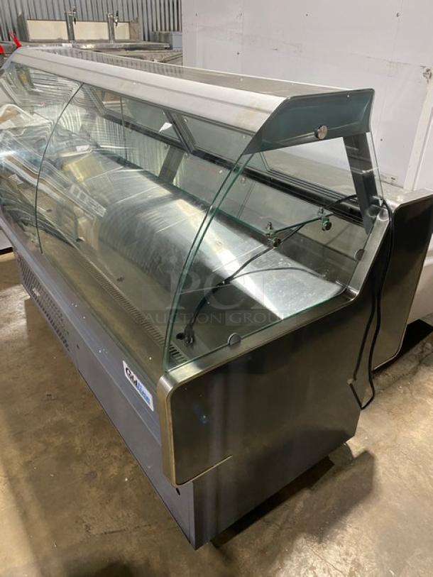 New! Scratch-N-Dent! Coldline Commercial 72″ Curved Glass Refrigerated Meat/Deli Display Merchandiser Case! With Glass Display Shelf! With LED Lighting! With Rear Sliding Glass Doors! With 8" Rear Work Surface! With Refrigerated Storage Compartments! Model: SDC72! 115V! On Casters! - Image 2 of 11