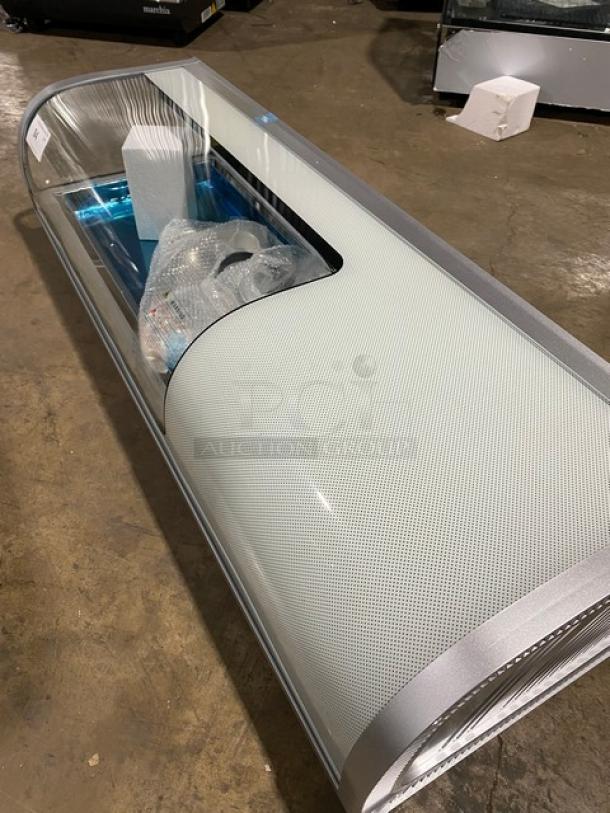 New! Scratch-N-Dent! Marchia Commercial Stainless Steel 46" Refrigerated 4-Pan Sushi Display/Showcase! With LED Lights! With Rear Sliding Glass Doors! With New Steam Table/Hotel Pans! Model: MSU140S! 110-120V! On Legs! - Image 13 of 13