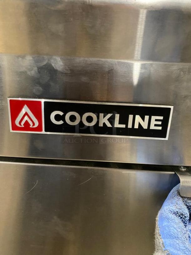 New! Scratch-N-Dent! Cookline! 2024! Commercial Stainless Steel Liquid Propane Powered 50LB Floor Style Deep Fat Fryer! With 2 Frying Baskets! Model: CF-50 SN: 2401024033! On Casters! - Image 8 of 13