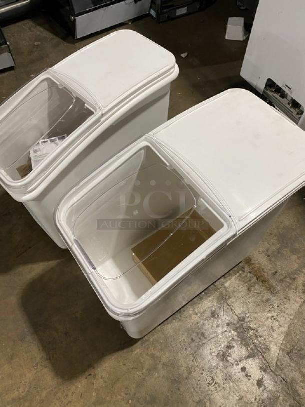 New! Scratch-N-Dent! Jiwins High Quality 102L Mobile Ingredient Storage Bins! With Scoopers! Model: JW-S102! On Casters! 2X Your Bid! - Image 9 of 10