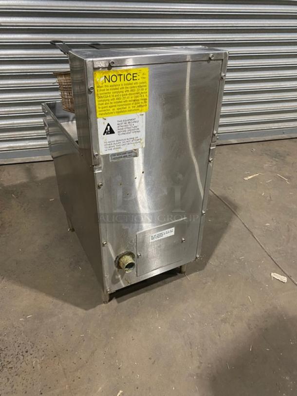 Keating Commercial Stainless Steel Electric Powered Countertop Instant Recovery Deep Fat Fryer! With Back Splash! With Frying Baskets! Model: 10X11TSCM SN: 41327! 208/240V 3 Phase! On Legs! Working When Removed! - Image 3 of 12