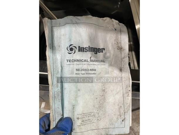 New! Insinger! 2022! Energy Star Commercial Stainless Steel Automatic Door Type, Single Tank Scullery Machine/Passthrough Dishwasher! With Tank! Model: 50-20N2-NSU! 440V 3 Phase! - Image 9 of 9