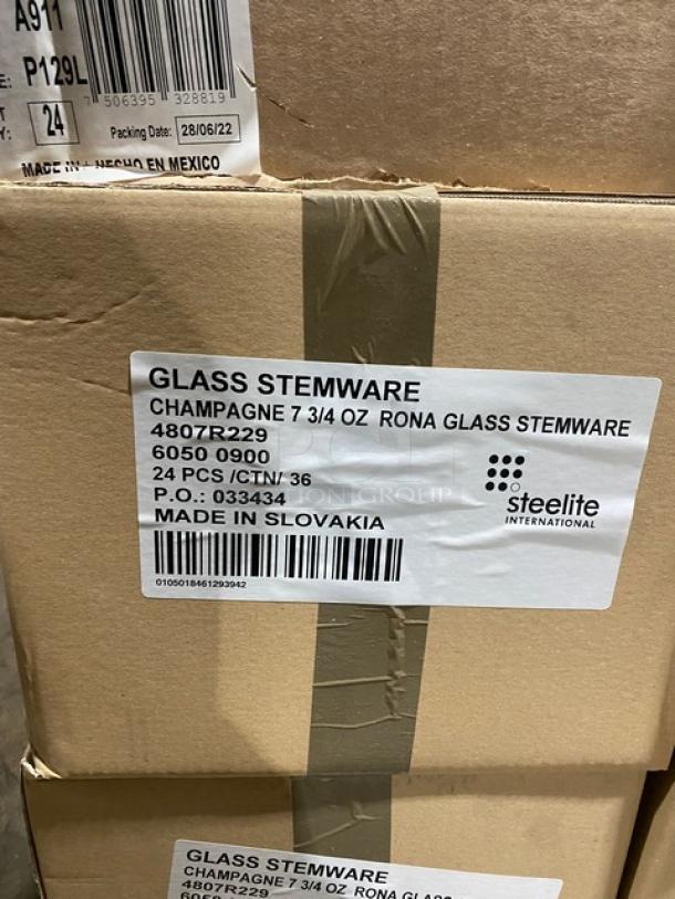 All New In The Box! High Quality Mixed Pallet! Steelite Rona Edition 7-3/4oz. Champagne Flute Glasses! With Steelite Anfora Edition Matte Black 8x6 Oval Platters! With Steelite Anfora Edition Matte Terracotta 10-3/4" Round Coupe Plates! With Steelite Wabi Sabi Edition Indigo 11-1/4" Round Coupe Plates! With Steelite Vortex Edition 12-1/2oz Stackable Porcelain Mugs With Handles! With Steelite Hall China Edition White 2-1/4"Diameter x 7/8"Height 1oz. Butter/Condiment Dishes! 70X Your Bid! - Image 3 of 9