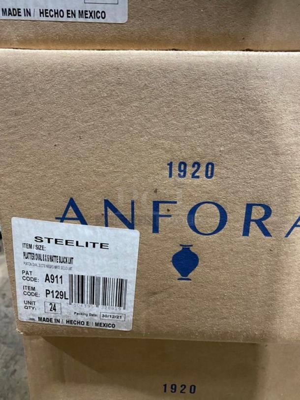 All New In The Box! High Quality Mixed Pallet! Steelite Rona Edition 7-3/4oz. Champagne Flute Glasses! With Steelite Anfora Edition Matte Black 8x6 Oval Platters! With Steelite Anfora Edition Matte Terracotta 10-3/4" Round Coupe Plates! With Steelite Wabi Sabi Edition Indigo 11-1/4" Round Coupe Plates! With Steelite Vortex Edition 12-1/2oz Stackable Porcelain Mugs With Handles! With Steelite Hall China Edition White 2-1/4"Diameter x 7/8"Height 1oz. Butter/Condiment Dishes! 70X Your Bid! - Image 4 of 9