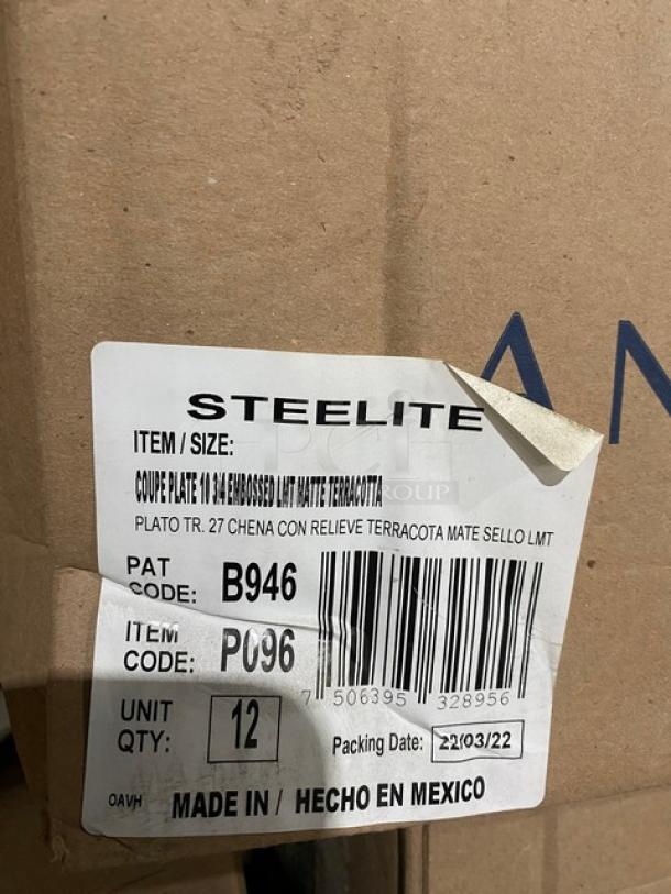All New In The Box! High Quality Mixed Pallet! Steelite Rona Edition 7-3/4oz. Champagne Flute Glasses! With Steelite Anfora Edition Matte Black 8x6 Oval Platters! With Steelite Anfora Edition Matte Terracotta 10-3/4" Round Coupe Plates! With Steelite Wabi Sabi Edition Indigo 11-1/4" Round Coupe Plates! With Steelite Vortex Edition 12-1/2oz Stackable Porcelain Mugs With Handles! With Steelite Hall China Edition White 2-1/4"Diameter x 7/8"Height 1oz. Butter/Condiment Dishes! 70X Your Bid! - Image 5 of 9