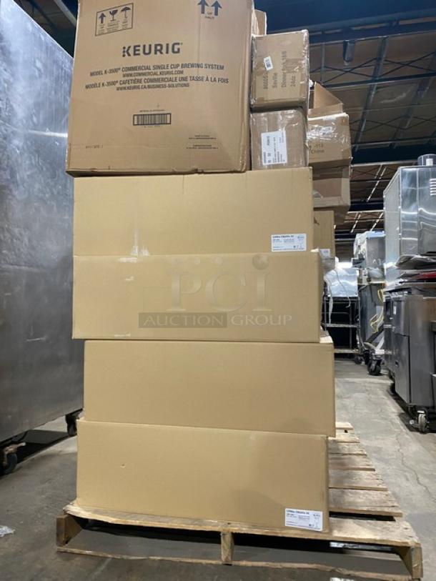 All New In The Box! High Quality Mixed Pallet! Rona Linea Umana Full Bodied 25-3/4oz. White Wine Glasses! With Steelite Walco Edition 18/10 Stainless Steel 9-1/4" Star Table Knifes! With Steelite Walco Edition 18/0 Stainless Steel 7" Freya Dessert Spoons! With Steelite Windsor Supreme Edition 18/0 Stainless Steel 6-1/4" Teaspoons! 15X Your Bid! - Image 3 of 8
