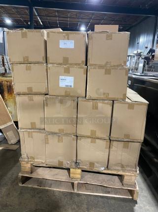 All New In The Box! High Quality Mixed Pallet! Steelite Folio Edition 13oz. Jewel Tumbler Glasses! With Steelite Anfora Edition Sedona Black 7.5" Coupe Plates! 41X Your Bid!