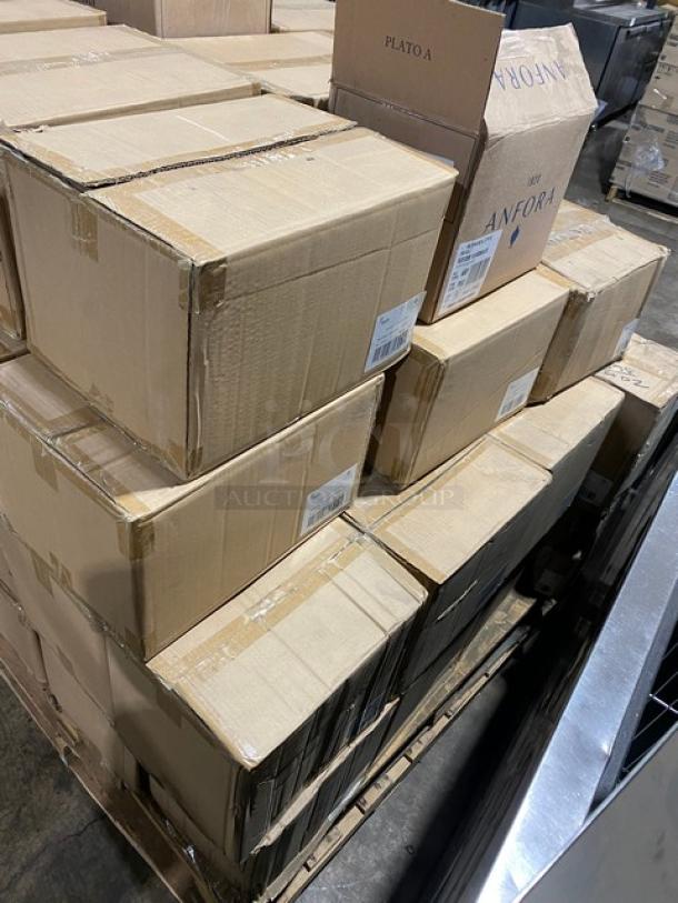 All New In The Box! High Quality Mixed Pallet! Steelite Folio Edition 13oz. Jewel Tumbler Glasses! With Steelite Anfora Edition Sedona Black 7.5" Coupe Plates! 41X Your Bid! - Image 3 of 13