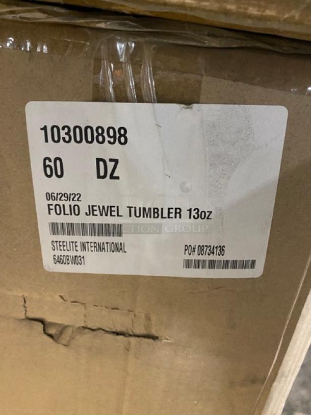 All New In The Box! High Quality Mixed Pallet! Steelite Folio Edition 13oz. Jewel Tumbler Glasses! With Steelite Anfora Edition Sedona Black 7.5" Coupe Plates! 41X Your Bid! - Image 5 of 13