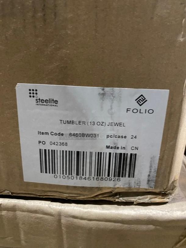 All New In The Box! High Quality Mixed Pallet! Steelite Folio Edition 13oz. Jewel Tumbler Glasses! With Steelite Anfora Edition Sedona Black 7.5" Coupe Plates! 41X Your Bid! - Image 6 of 13
