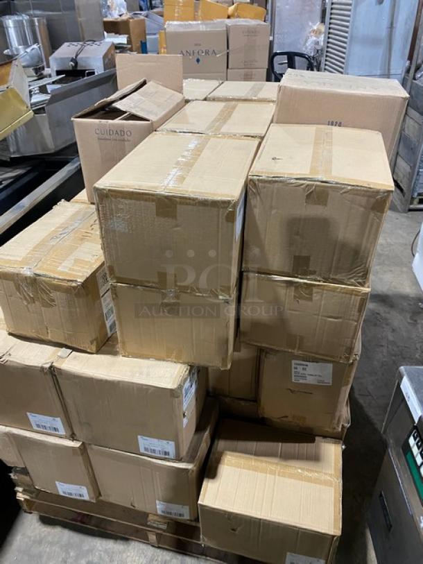 All New In The Box! High Quality Mixed Pallet! Steelite Folio Edition 13oz. Jewel Tumbler Glasses! With Steelite Anfora Edition Sedona Black 7.5" Coupe Plates! 41X Your Bid! - Image 7 of 13